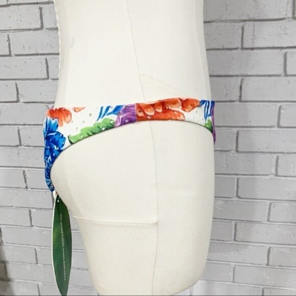 Farm Rio Women’s Rainbow Floral Bikini Bottom - Size Small - Picture 9 of 11